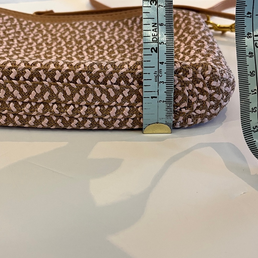 Stylish Natural and Pink Crossbody Bag - Picture 6 of 9